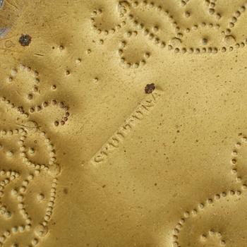 LJUSPLÅT, mässing, Skultuna, 1800-talets andra hälft.