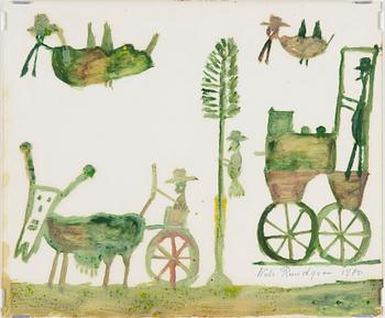 Nils Rundgren, a gouache, signed and dated 1970.
