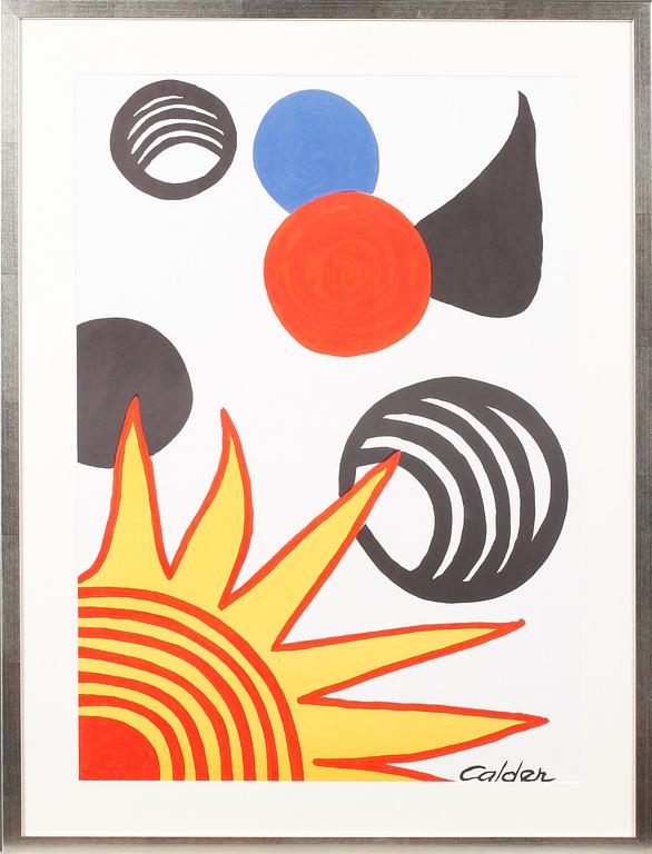 ALEXANDER CALDER, färglitografi, signerad i trycket och numrerad 187/300.