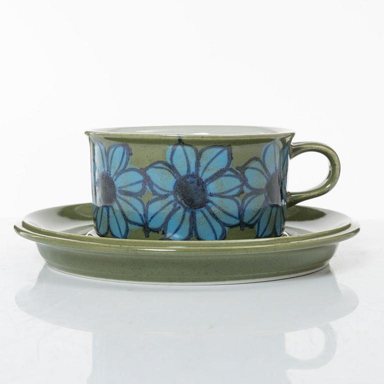 Hilkka-Liisa Ahola, tekoppar med fat, 4 st, Arabia, Finland.