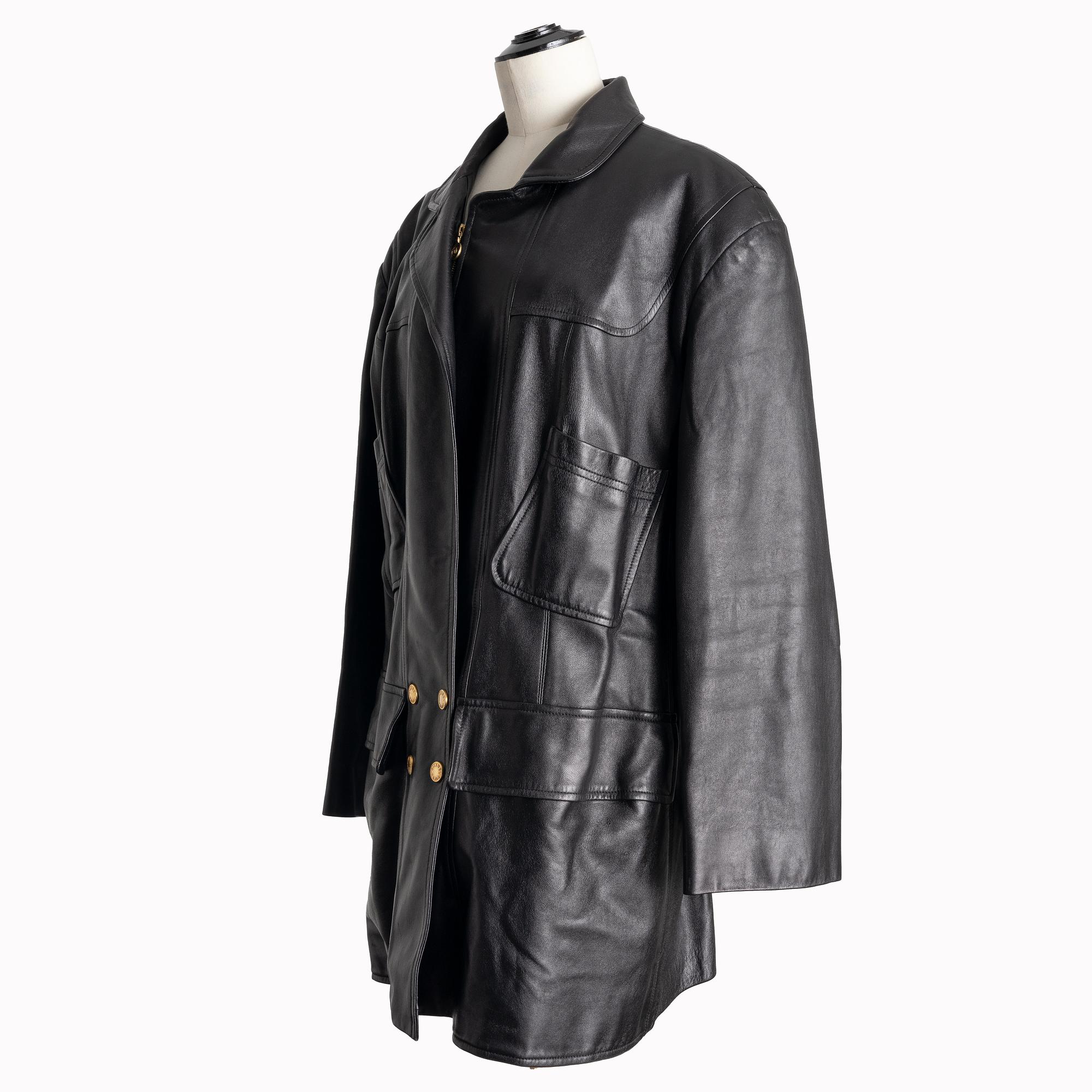 Chanel, A 1990's leather jacket.