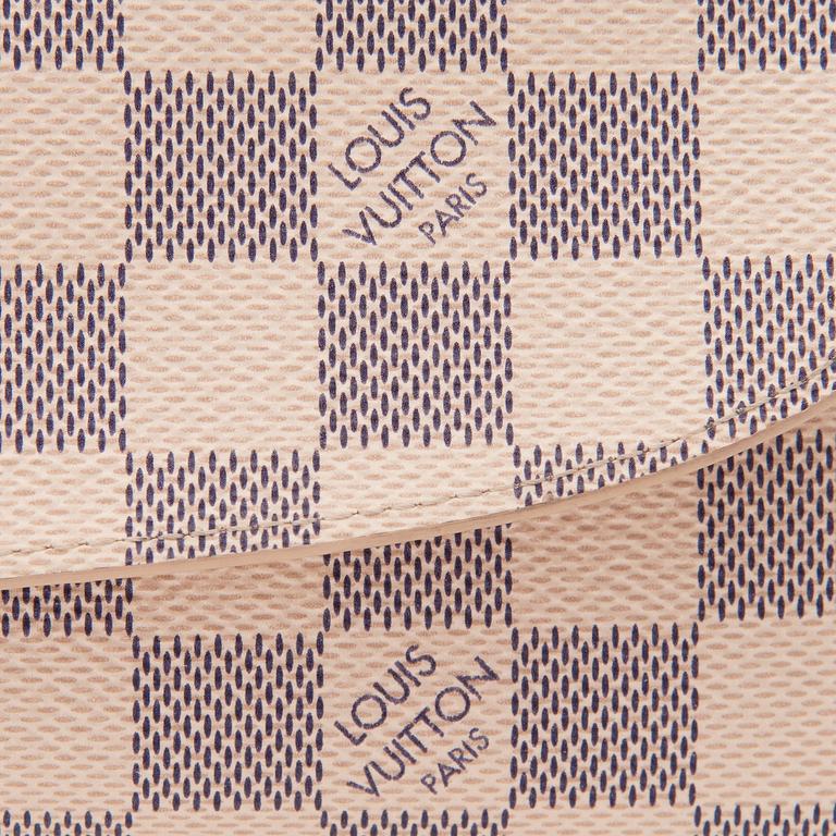 A LOUIS VUITTON WALLET,  "Emilie Damier Azur".