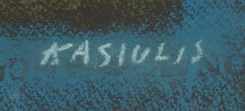 Vytautas Kasiulis, pastel, signed.