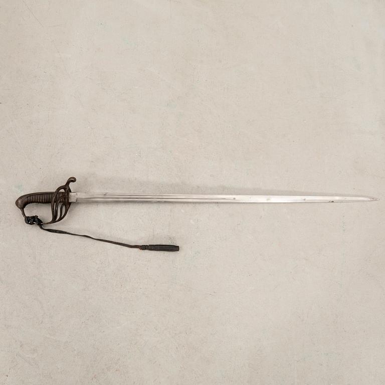 Sabre, French, 1882 for infantry, African model, with scabbard.