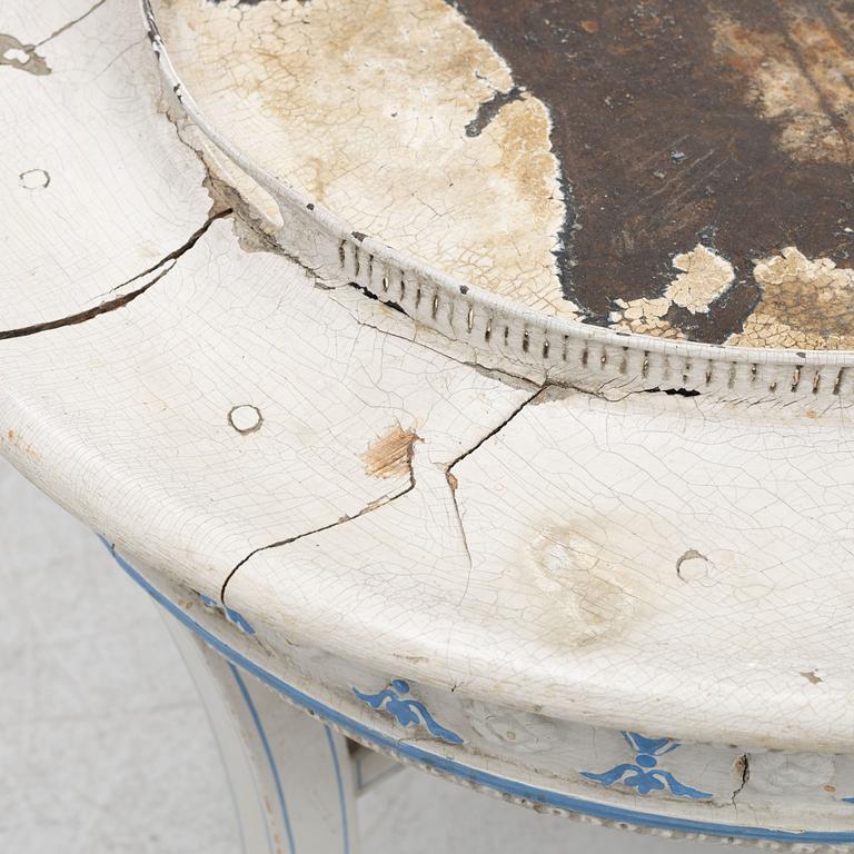 A late Gustavian-style tray-table, 19th century incorporating older elements.