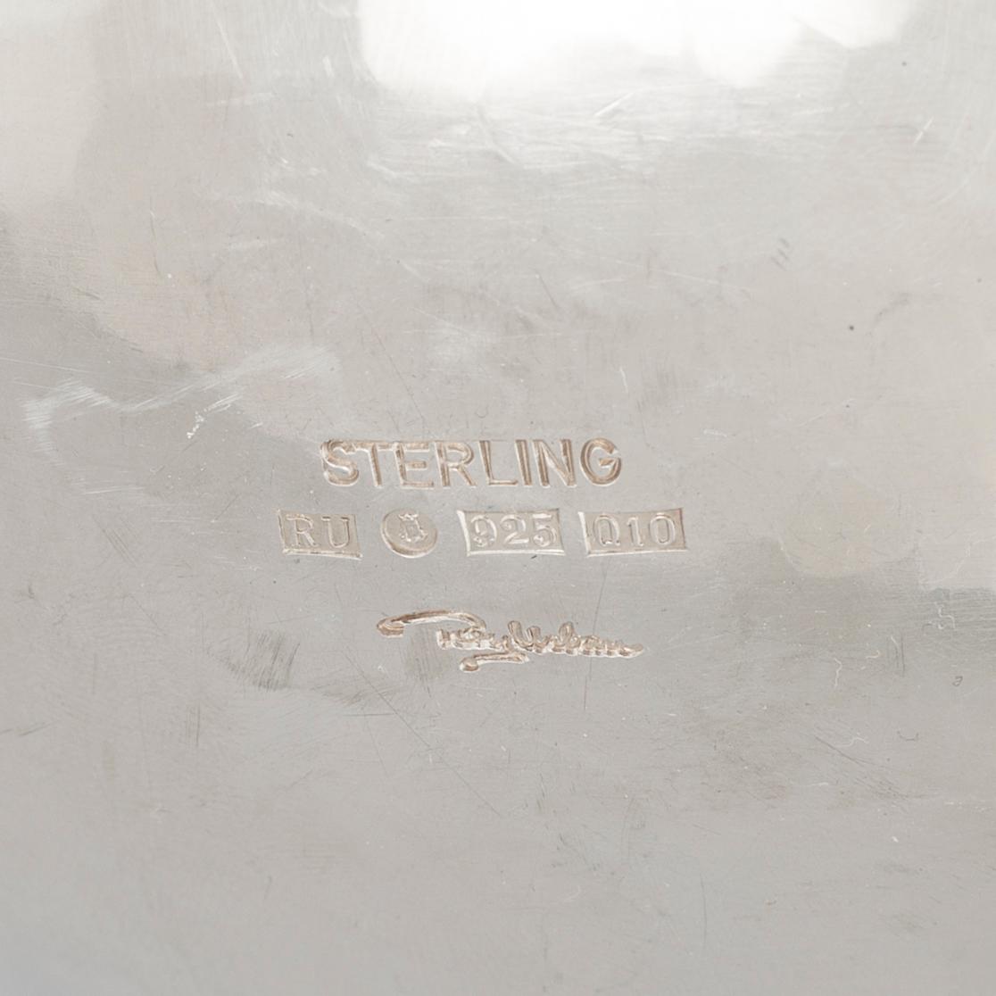 A sterling silver bowl by Ray Urban, Stockholm, 1990.