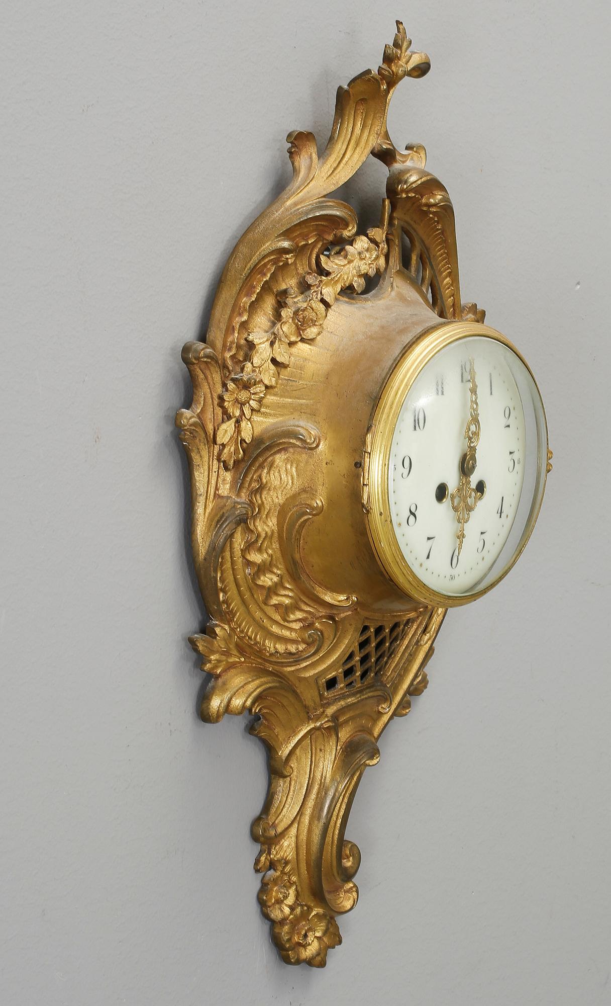 VÄGGPENDYL, Louis XV-stil, omkring 1900.