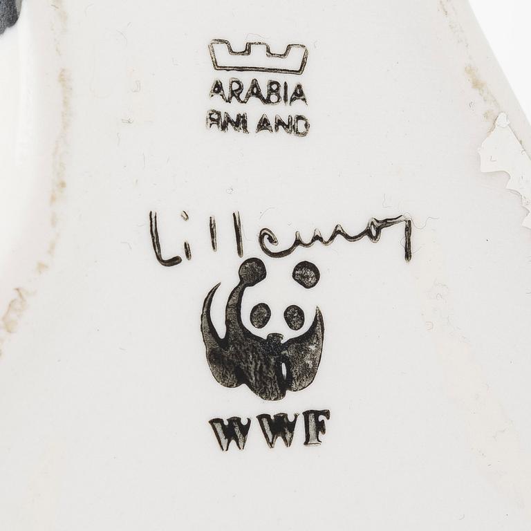 Lillemor Mannerheim, kaksi figuriinia, kivitavaraa, Arabia. Signeerattu Lillemor, 1980-luku.