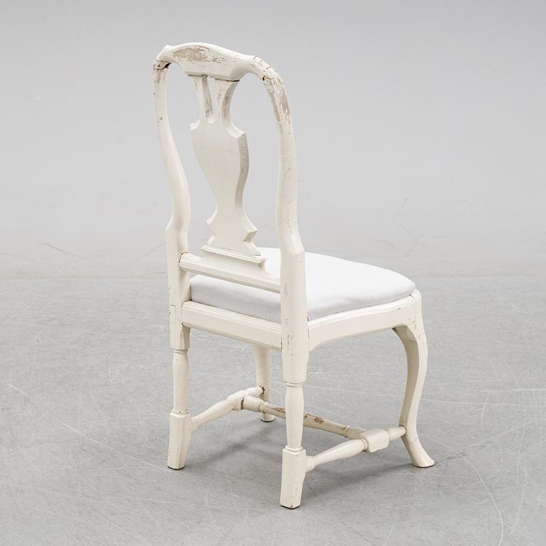 A Swedish rococo chair, mid 18th Century.