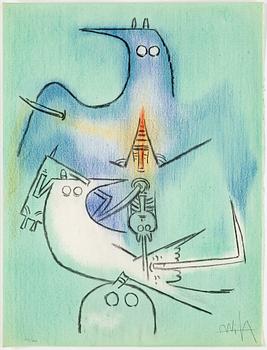 WIFREDO LAM, PORTFOLIO with 10 lithographs in colour, signed 123/262.
