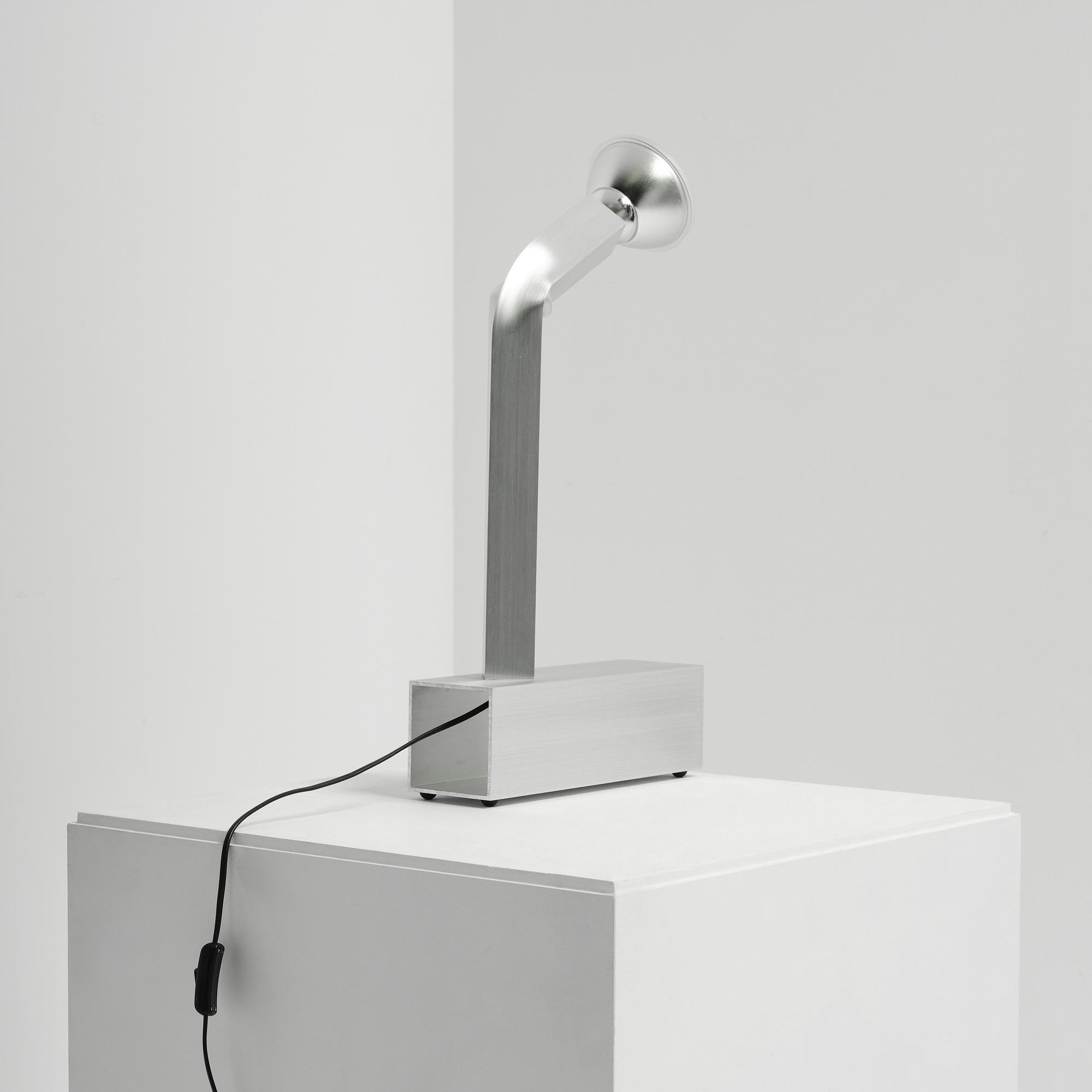 David Taylor, a unique table lamp, "Aluminium Table Lamp #4", Studio Mellösaverken, Sweden, 2025.