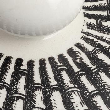 Piero Fornasetti, an earthenware covered jar, Milano, Italy.