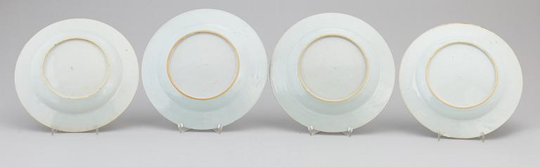 A group of 11 famille rose plates, Qing dynasty, Qianlong (1736-95).
