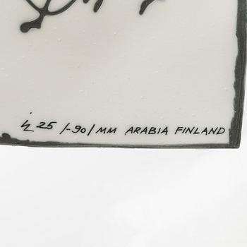 Inkeri Leivo, vägglampa, "Love letter", signerad IL 25/-90/MM Arabia Finland.