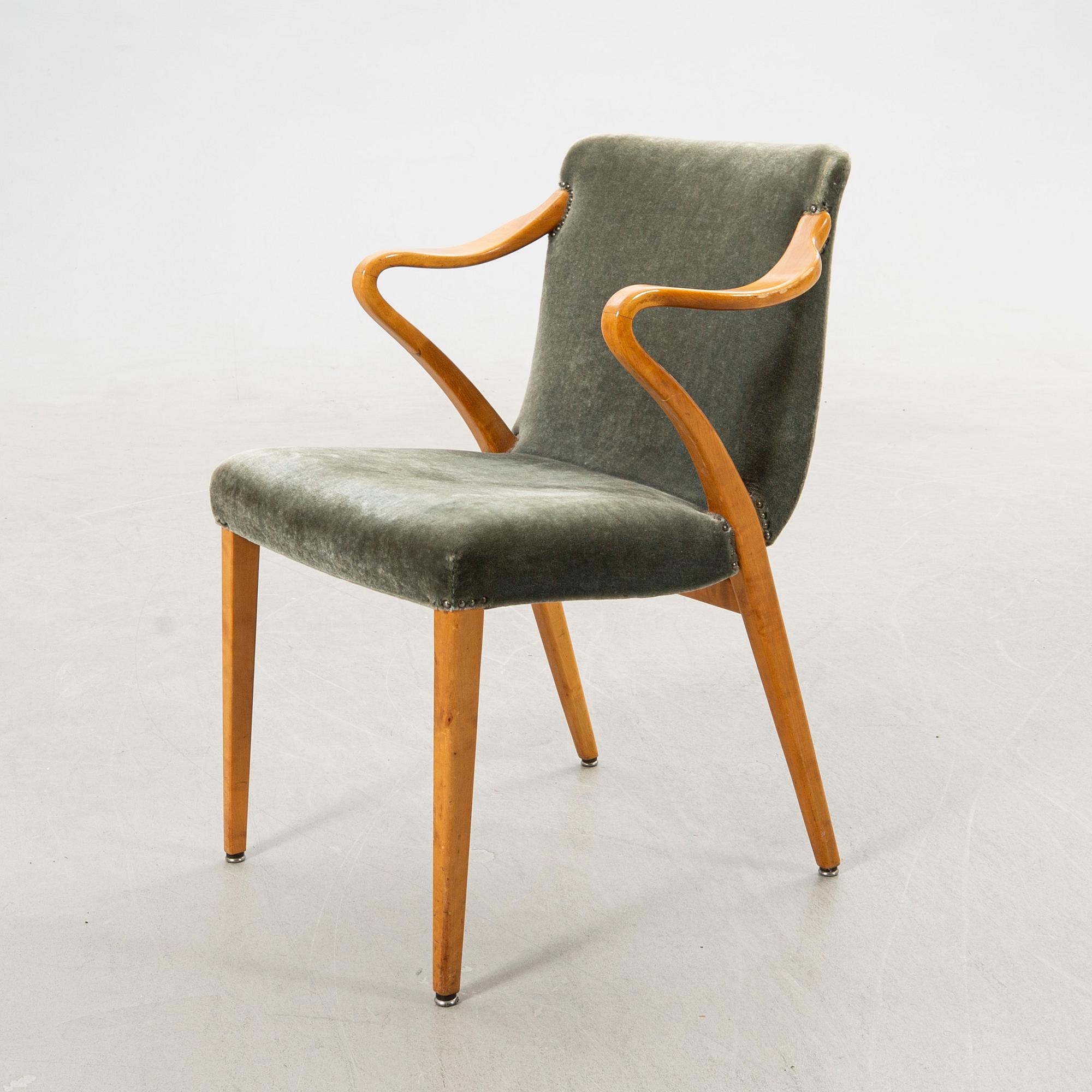 Axel Larsson, karmstol, möjligen modell "1208", Svenska Möbelfabrikerna, Bodafors, 1930-tal.