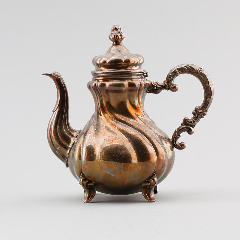 KAFFEKANNA, silver, Tyskland 1960-tal. Vikt ca 392 gram.