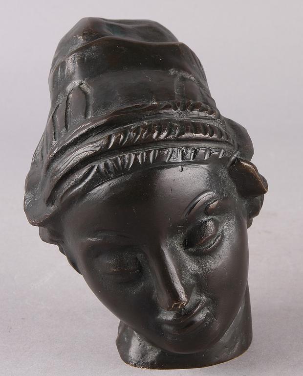 CARL MILLES efter. Skulptur, patinerad brons. Sign C Milles.