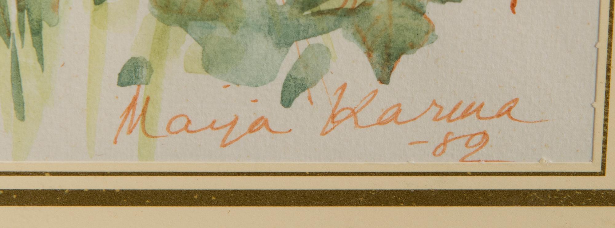 MAIJA KARMA, vesiväri, signeerattu ja päivätty -82.