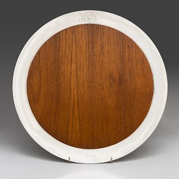 Tapio Wirkkala, A tray in silver and teak, marked TW, Kultakeskus, Hämeenlinna 1959.