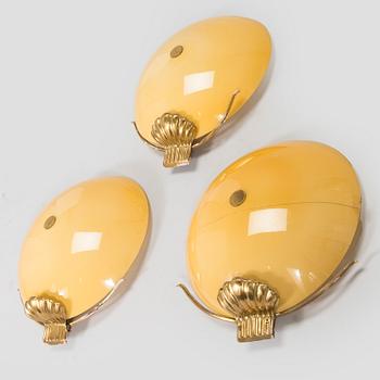 Three  wall lights by Idman made to order in 1943.