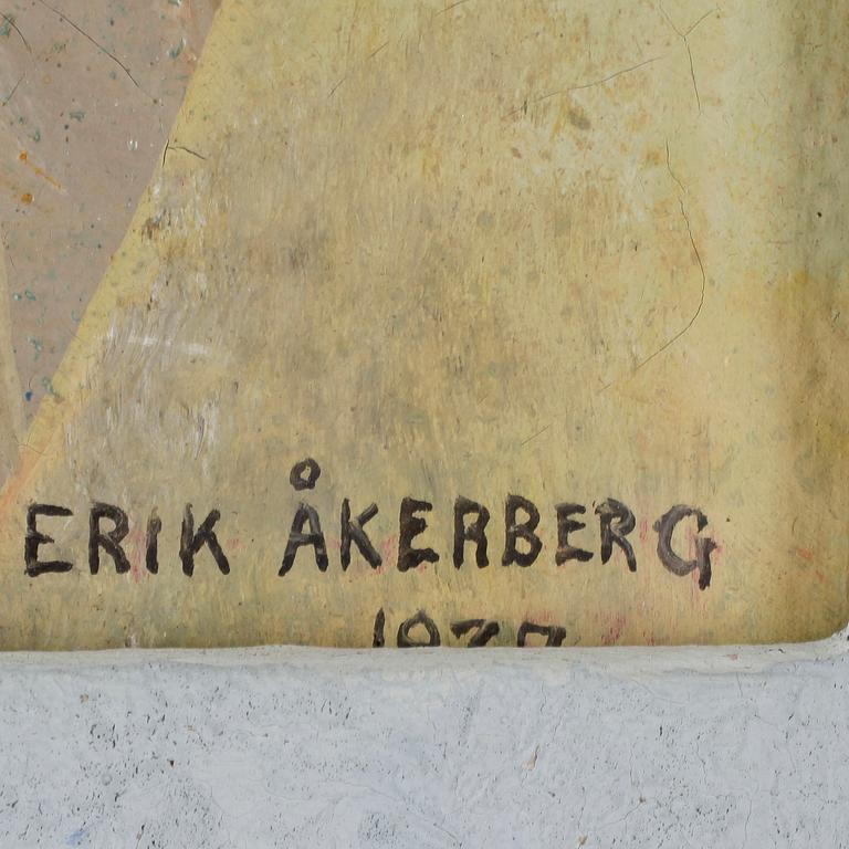 ERIK ÅKERBERG, olja på pannå, signerad och daterad 1937.