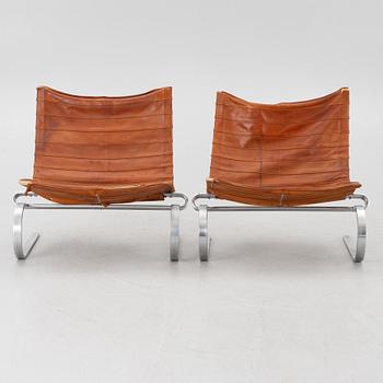 Poul Kjaerholm, a pair of "PK20" easy chairs, E Kold Christensen, Denmark, post 1968.