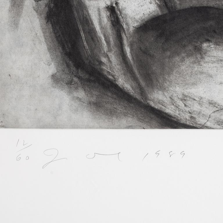 Jim Dine, etching with aquatint, signed and numbered 12/60, dated 1989.