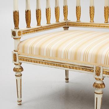 A late Gustavian-style sofa, circa 1900.