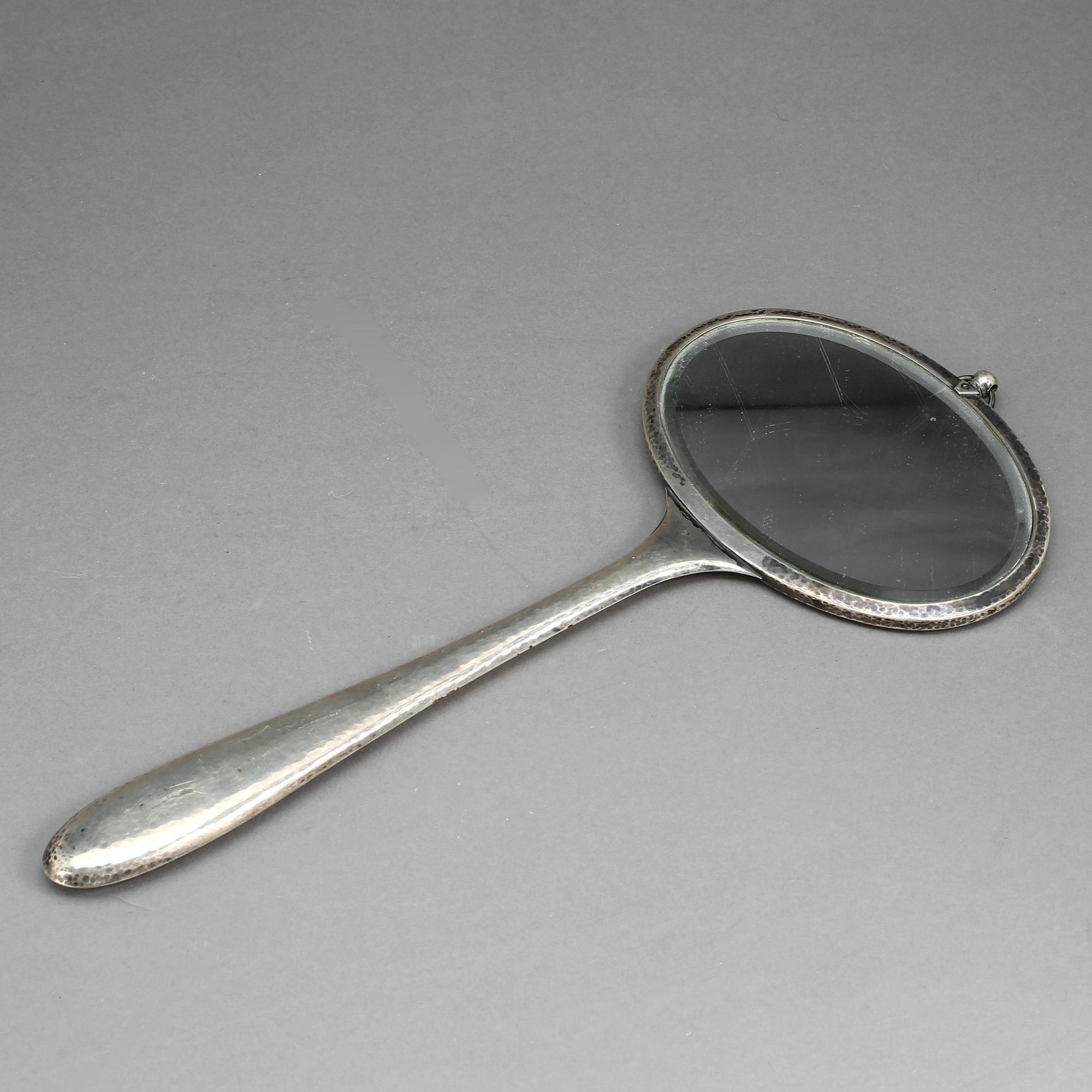 HANDSPEGEL, silver, C G Hallberg, Stockholm 1920.