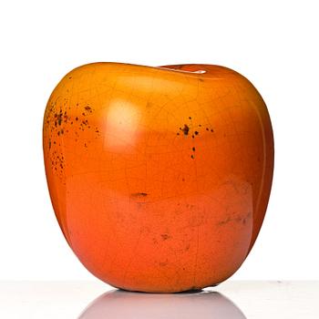 Hans Hedberg, a faience sculpture of an apple, Biot, France.