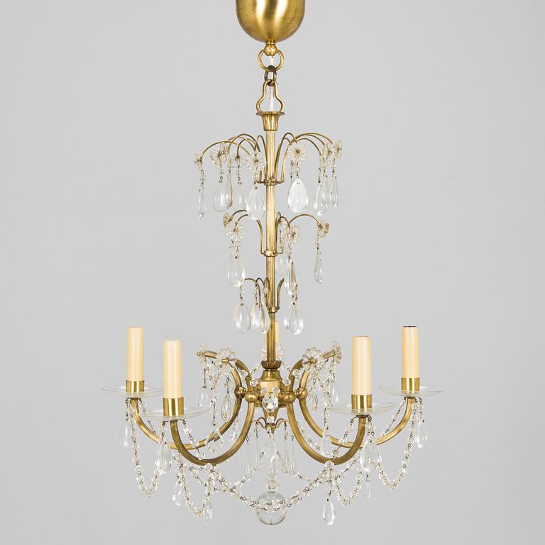 Paavo Tynell, a mid-20th century chandelier, model 1471/5 for Idman Finland.