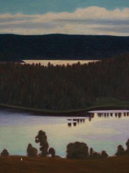 Hilding Werner, Twilight landscape, Glafsfjorden.