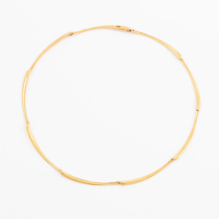 Lapponia, necklace 18K gold, Finland 1981. Design likely by Björn Weckström.