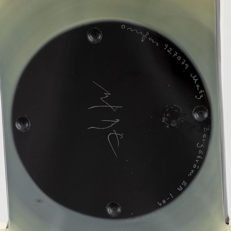 Matz Borgström, fat, glas, Orrefors 1989.