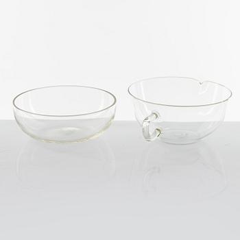 Wilhelm Wagenfeld, 159 glass service pieces, Jenaer Glaswerk, Schott & Gen, Germany.
