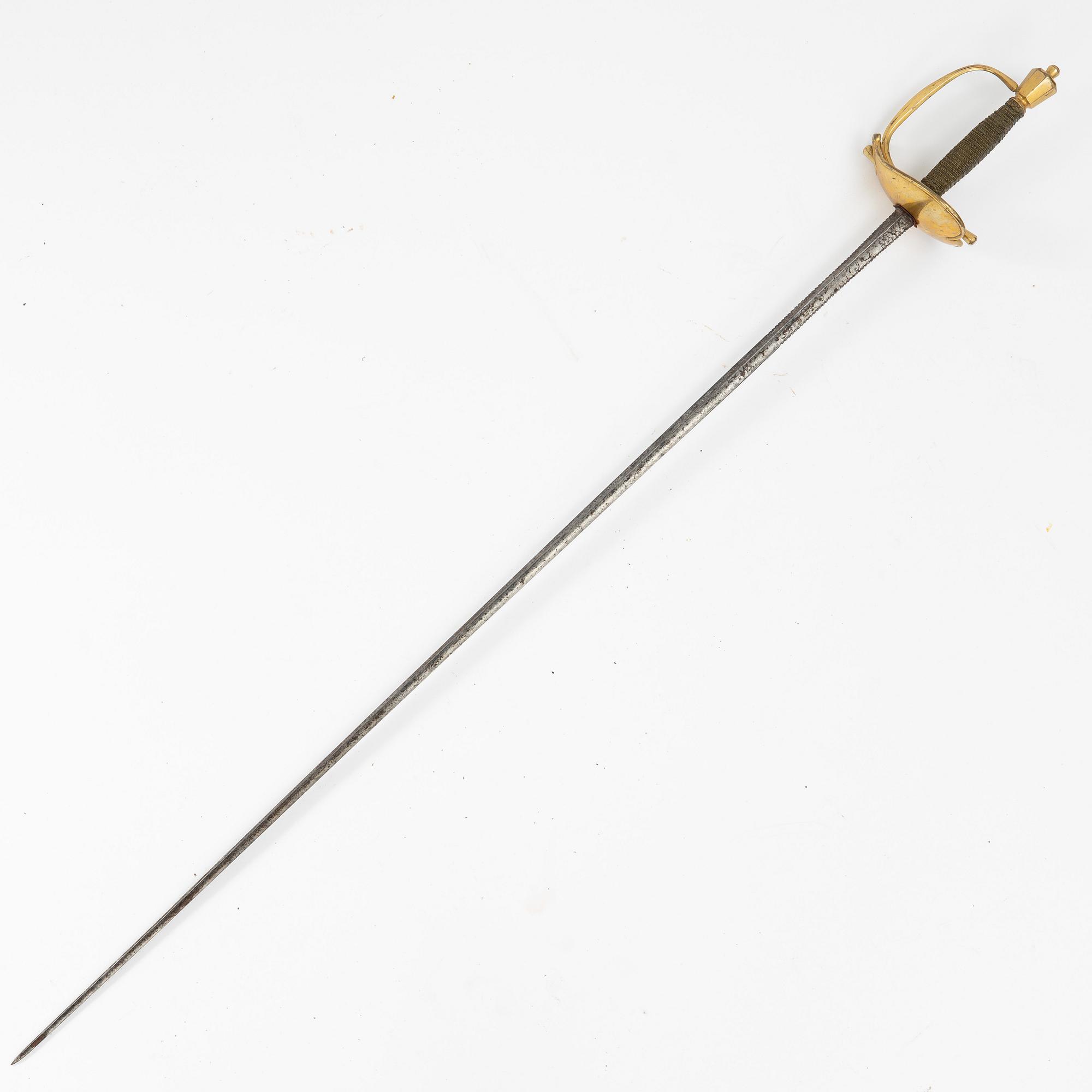A smallsword, 18th century.