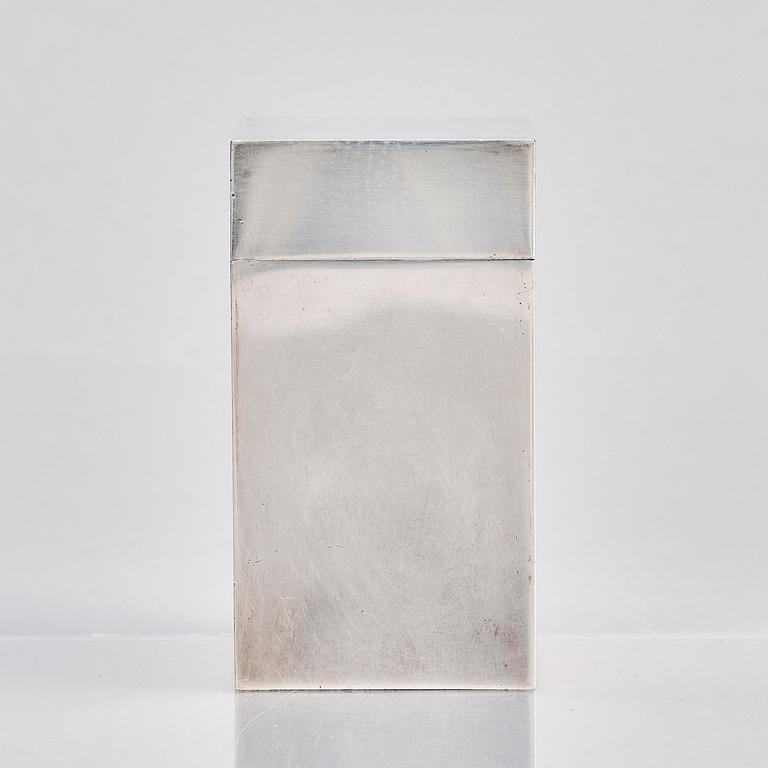 Wiwen Nilsson, a rectangular sterling lidded box, Lund Sweden 1962, reportedly a gift from Wiwen to GAN (Gösta Adrian-Nilsson).