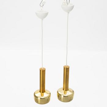 Wilhelm Lauritzen, a pair of ceiling lights, Louis Poulsen, Denmark.