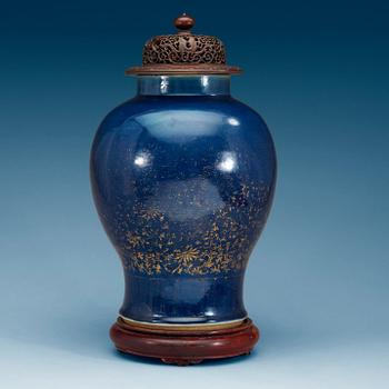 1791. A powder blue vase, Qing dynasty, Qianlong (1736-95).