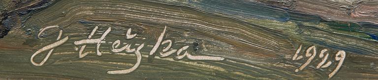 oil on board, signed and dated 1929.