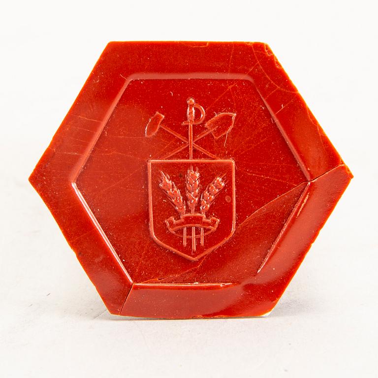 A Swedish 20th century sterling seal mark of Wiwen Nilsson Lund 1969.