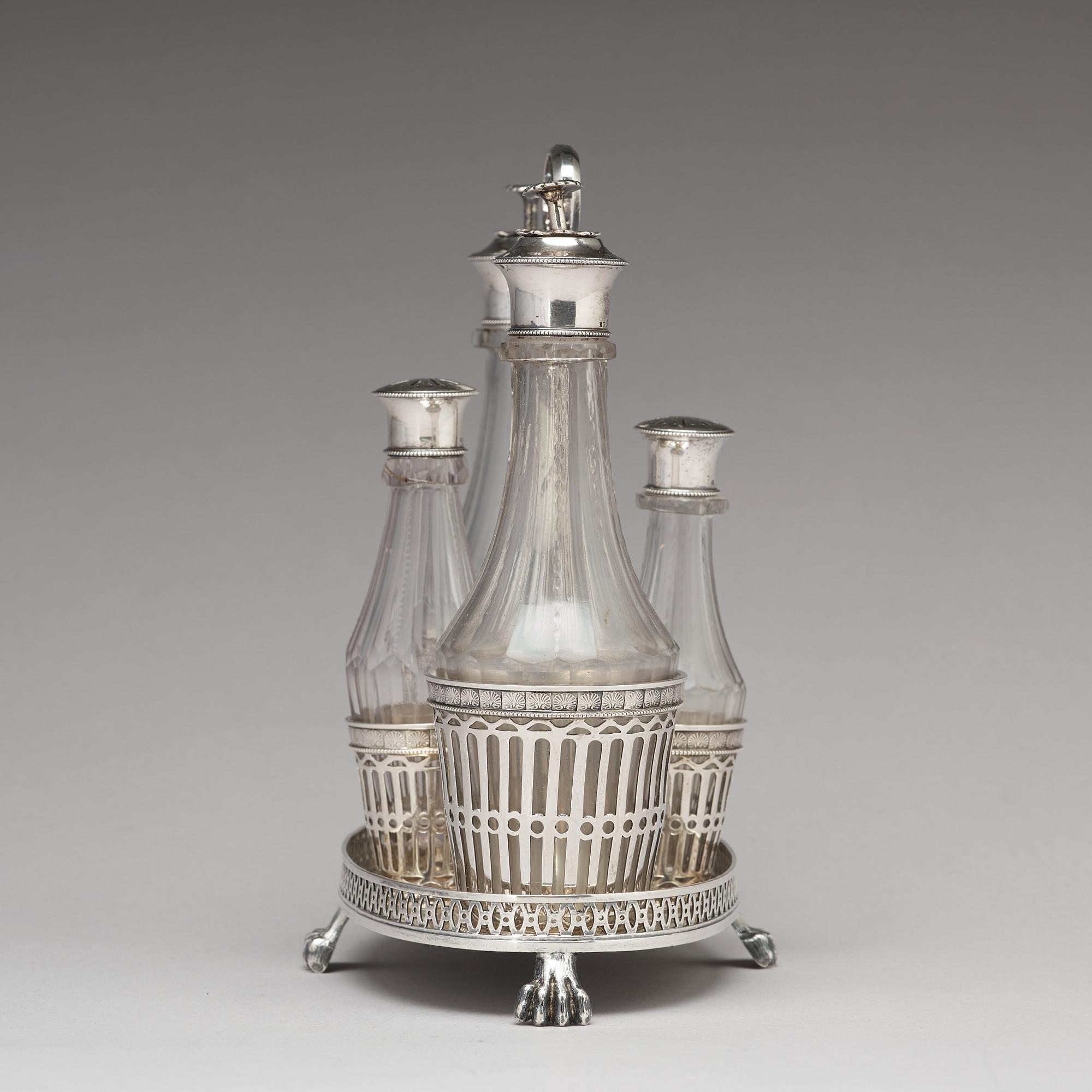 Pehr Zethelius, bordsurtout, silver, Stockholm 1808. Sengustaviansk.