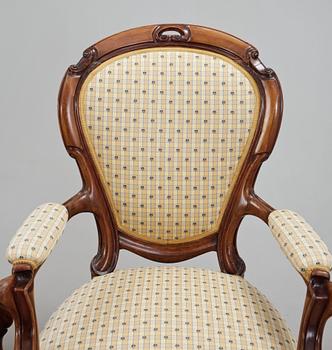 STOLAR samt KARMSTOLAR, 2 + 2, nyrokoko, 1800-talets slut.