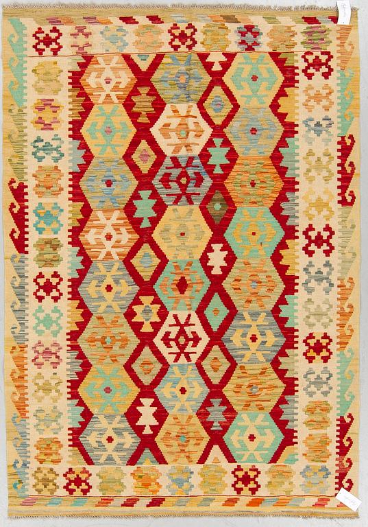 A RUG, kilim, around 203 x 148 cm.