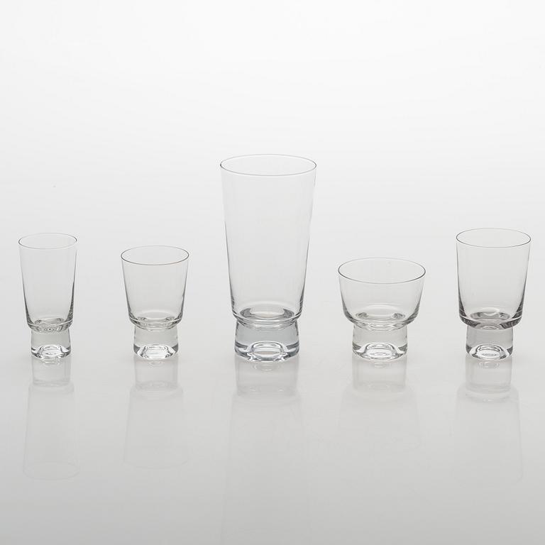 Tapio Wirkkala, A 47-piece glassware set "Future". Iittala, late 20th century.