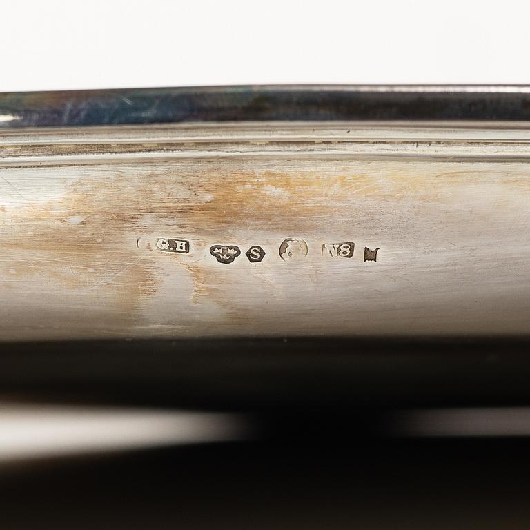 A Rococo style silver tray by C.G. Hallberg, 1939.