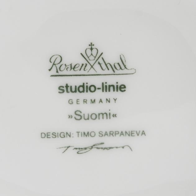 KAFFESERVIS, porslin, 7 delar, "Suomi" Timo Sarpeneva, Rosenthal Studio-linie.