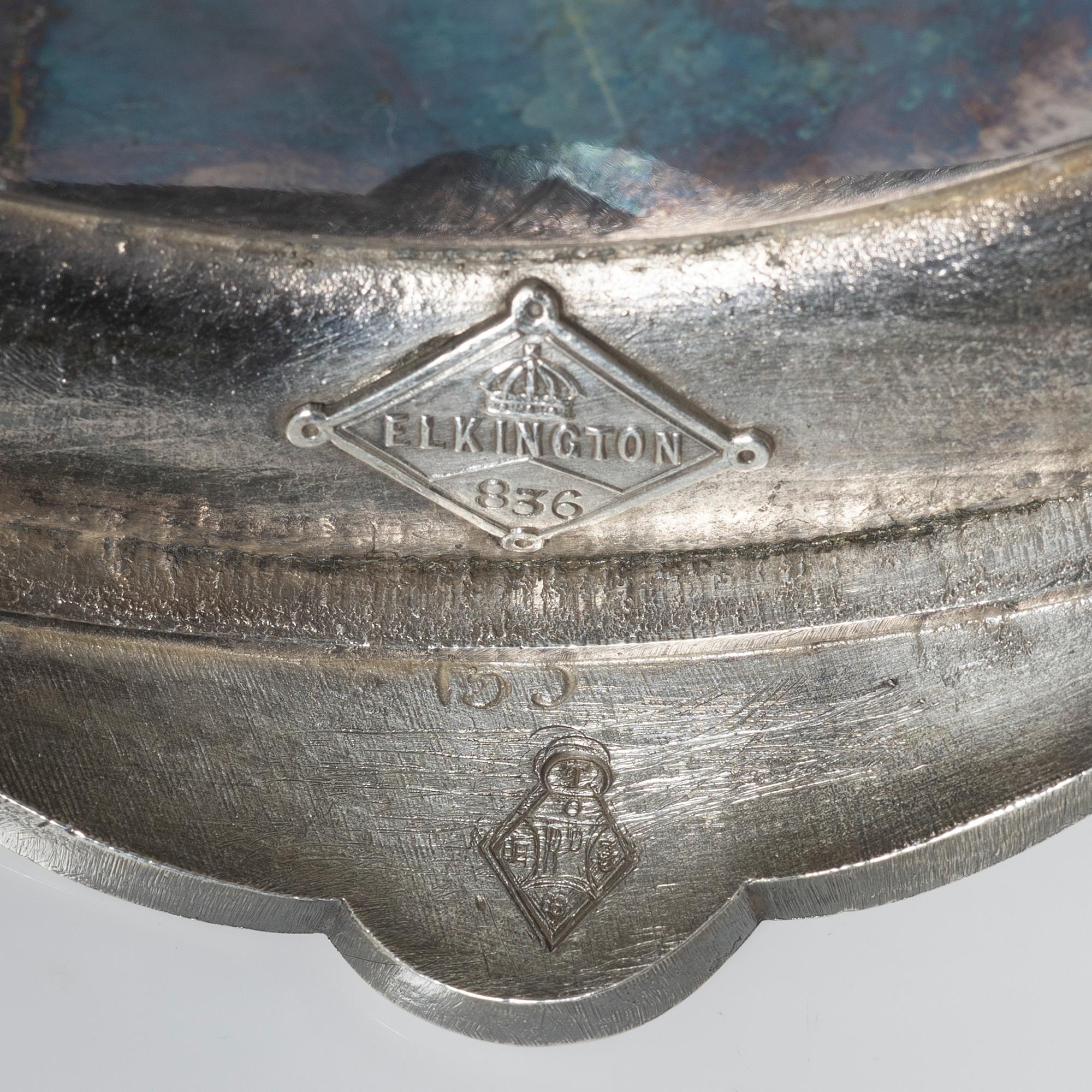 Bordsuppsats, nysilver, Elkington & Co, England, 1862.