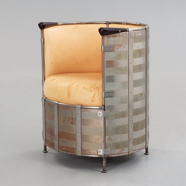Mats Theselius, an 'Älgskinnsfåtöljen' easy chair by Källemo, Sweden, post 1991.