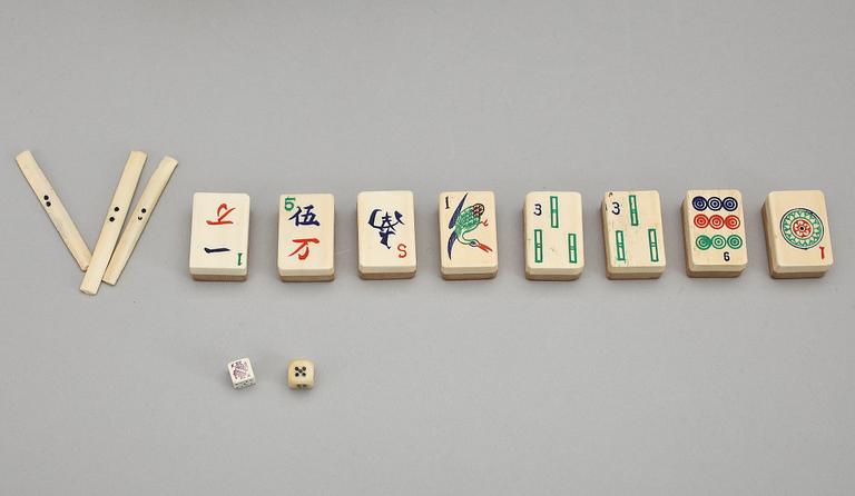 MAHJONGSPEL, 1900-talets första hälft.